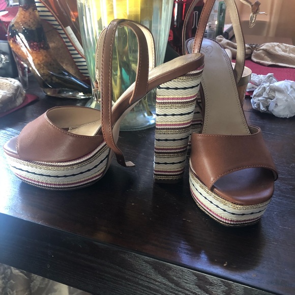 Brown sexy chunky heels - Picture 3 of 4